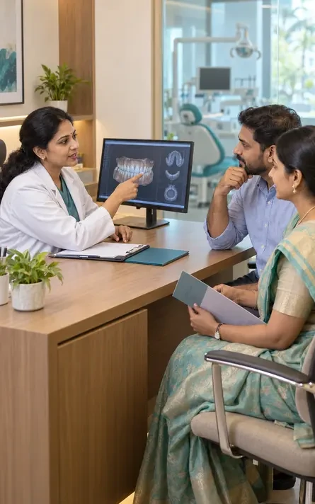 What happens during a dental consultation